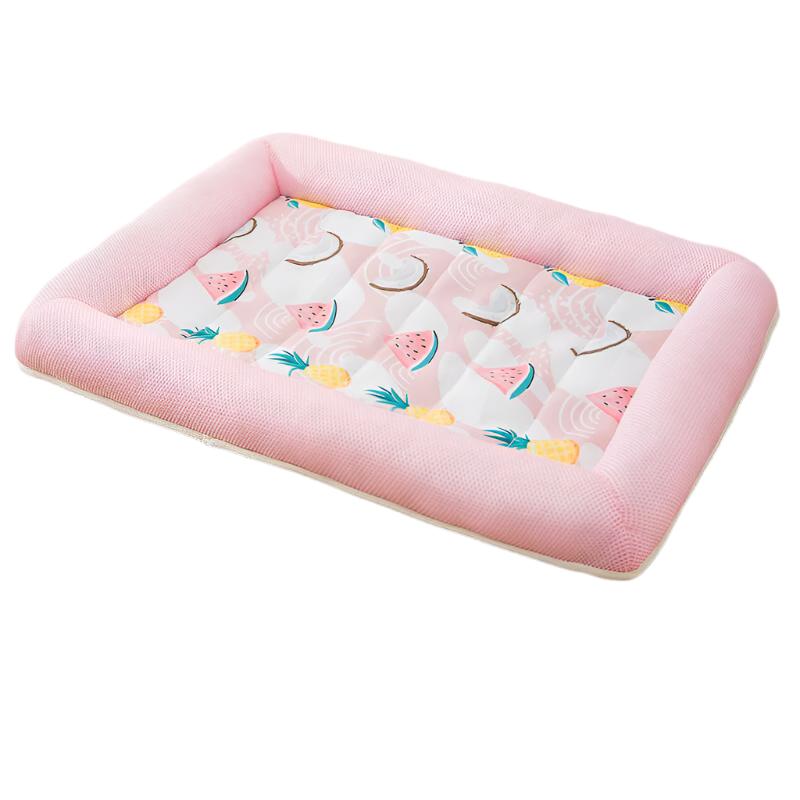 Haustierbett SNOW Kühlendes Sommer-Tierbett – Atmungsaktiv und Weich Pink / S
