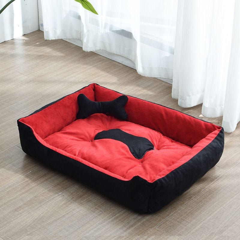 Hundebett BONNY Vier Jahreszeiten Hundebett Black+Red / S