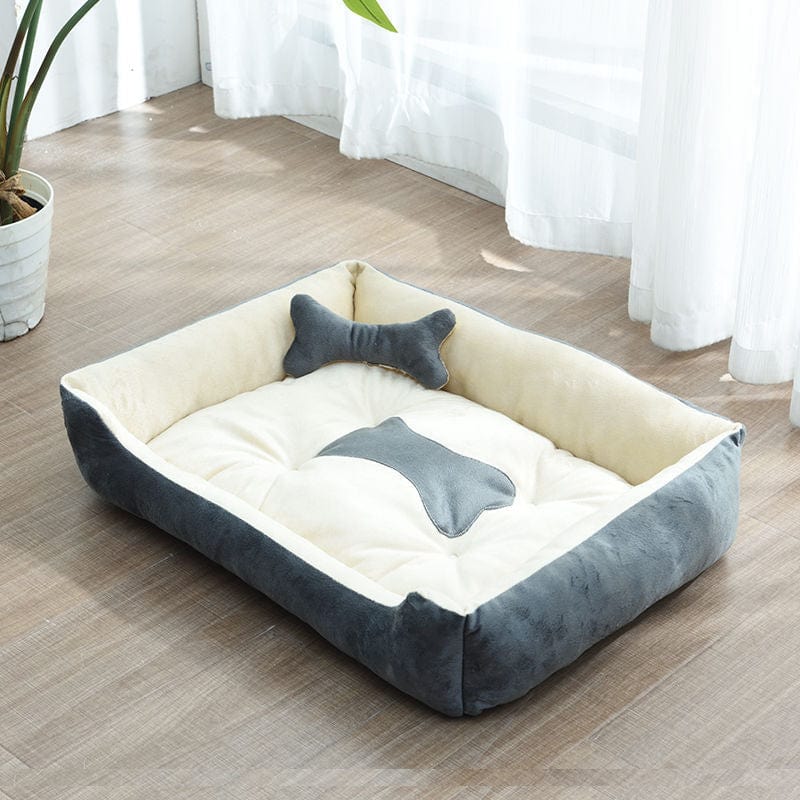 Hundebett BONNY Vier Jahreszeiten Hundebett Light Grey+Beige / S