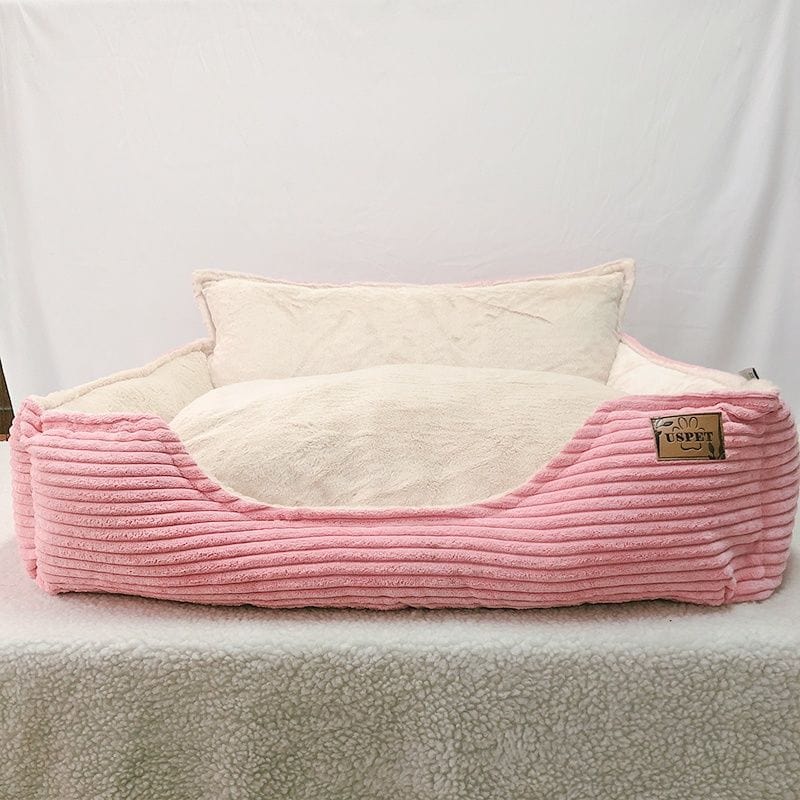 Hundebett SNOOPY Plush Kuschelbett Pink / M