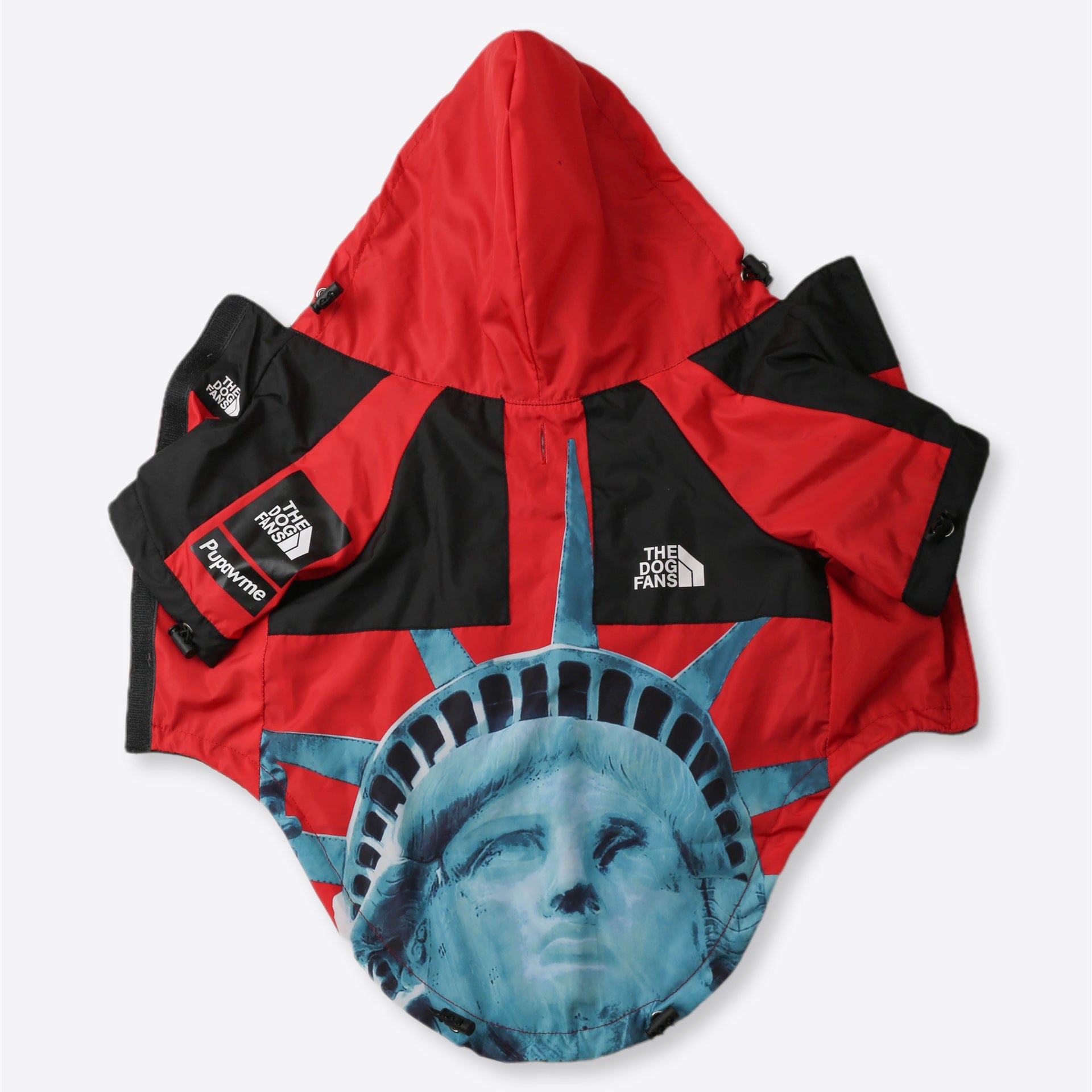 Hundejacke BASS NewYork Wind- und Regenfeste Hundejacke Red Statue / S