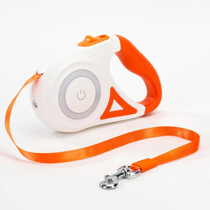 Hundeleine BOOGIE Automatische LED Hundeleine Sunset Orange / 5 M