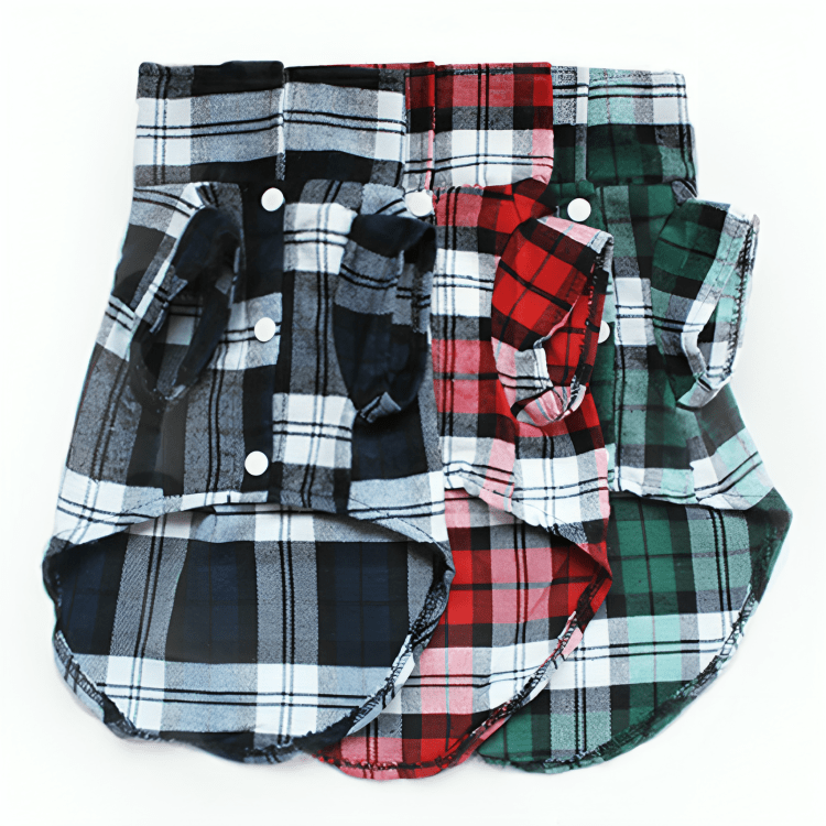 Hundeshirt CASIO Lässiges Plaid Shirt für kleine Hunde
