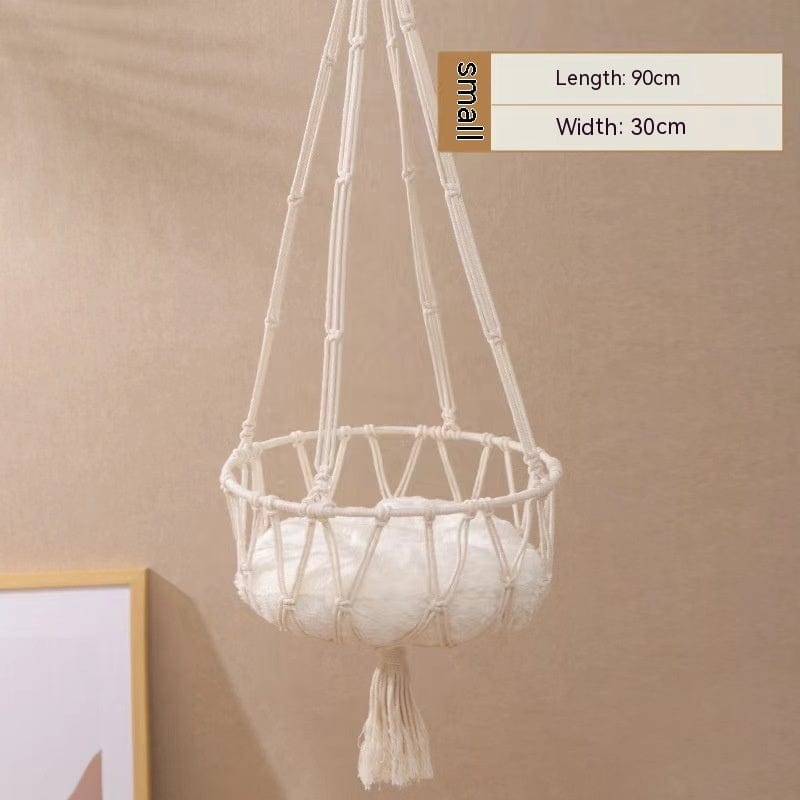 Katzenbett BOHO Stylisches Macrame Swing für Katze ⌀ 40 cm / 1