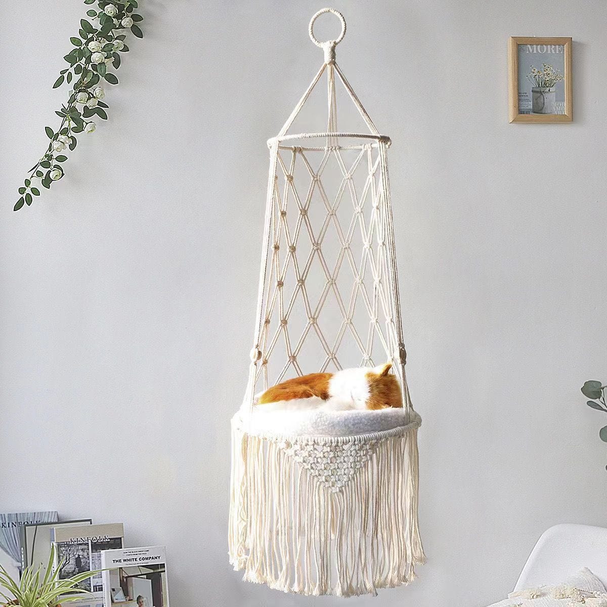 Katzenbett BOHO Stylisches Macrame Swing für Katze ⌀ 40 cm / 3