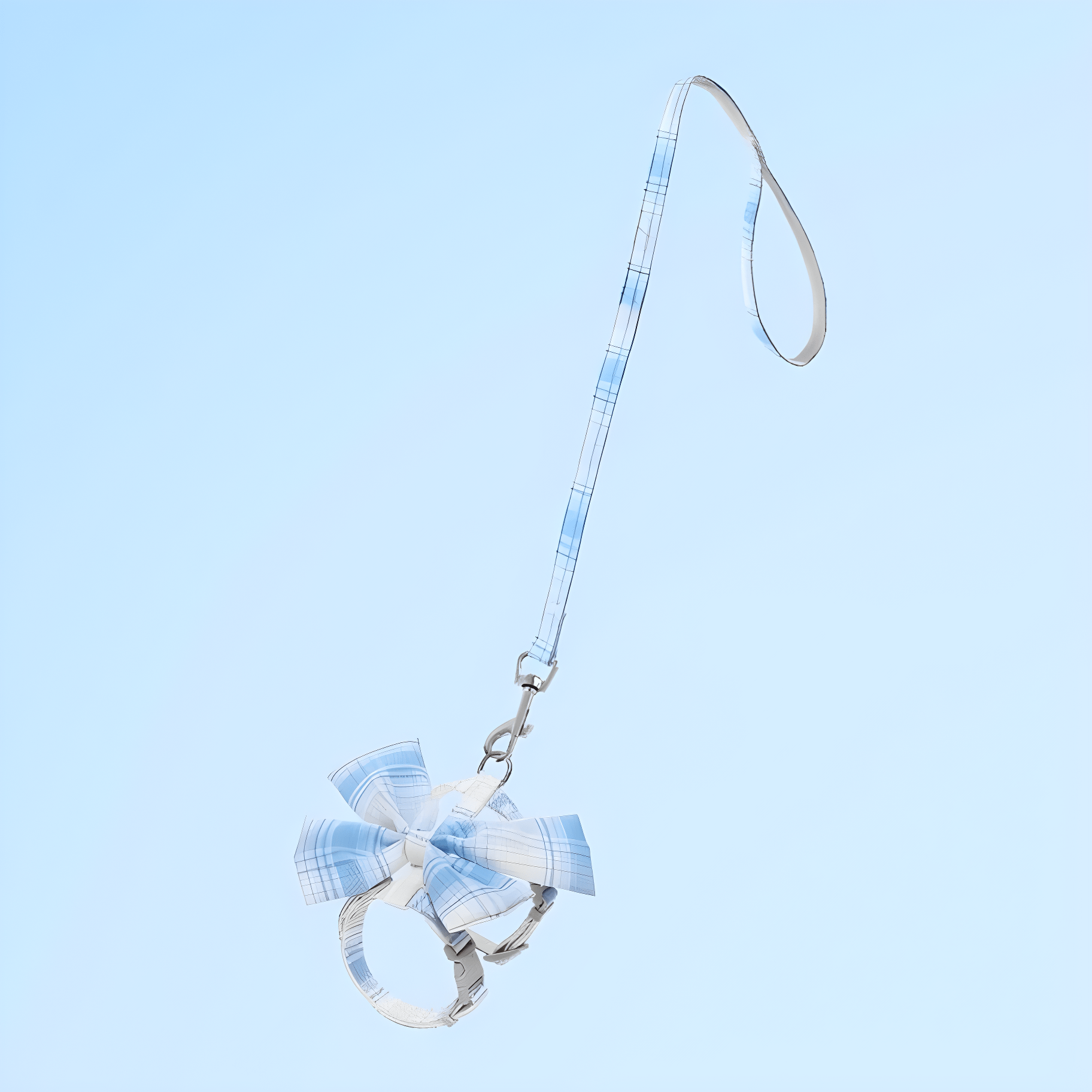Katzengeschirr PABLO Elegantes Katzengeschirr SET mit Leine 1,25m Mist Blue / S