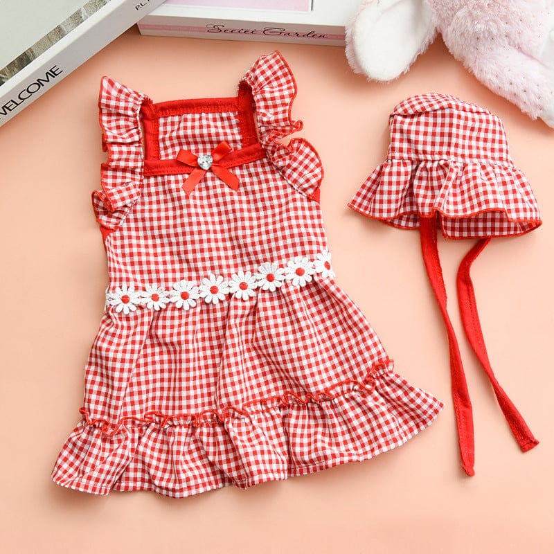 Katzenkleid MRS. SUN Katzen-Sommermode Hot Red / XS