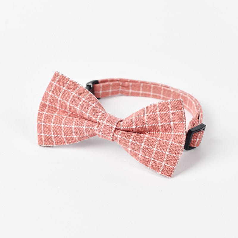 Katzenmode MIKE Stylischer Schleifenkragen für Haustiere Pink / S