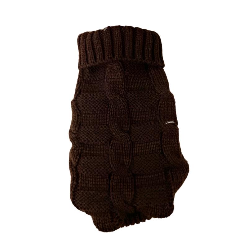 Katzenpullover TURTLE Katzenpullover für Herbst & Winter – Weich, warm & stilvoll Brown / XXXS