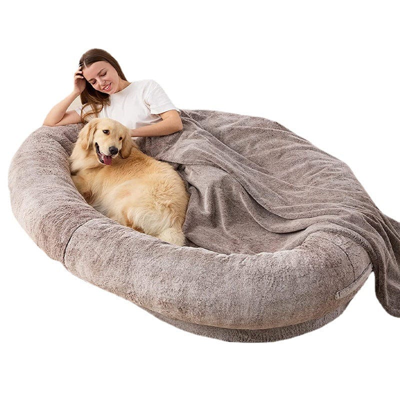 Kuschelbett SLEEP WITH ME Kuschelbett XXL Khaki / 135x85x30CM