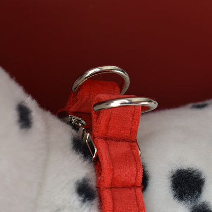 CLEO RED Premium Velvet Hundegeschirre + Hundeleine