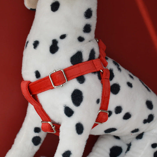 CLEO RED Premium Velvet Hundegeschirre + Hundeleine