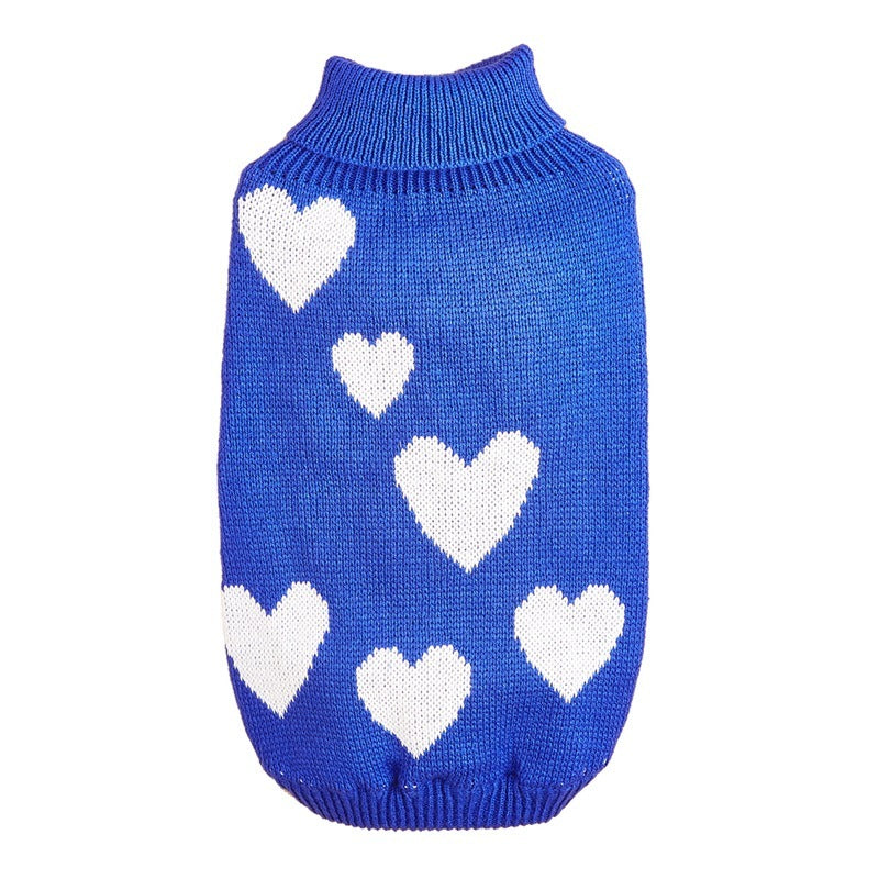 VDAY Hundepullover mit Herzen – Süßer Strickpulli