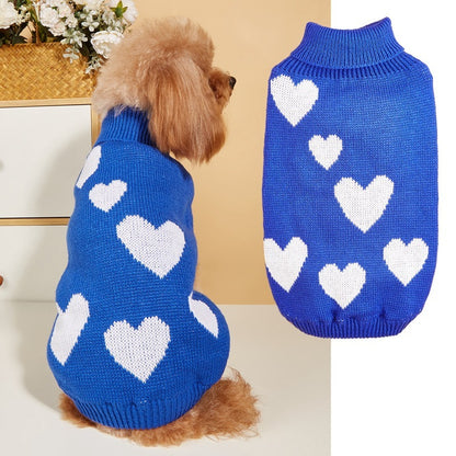 VDAY Hundepullover mit Herzen – Süßer Strickpulli