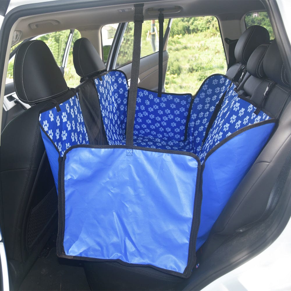 Auto Rückbankschutz für Haustiere TRAVEL I Dicke &amp; Wasserdichte Autositzschutz Blue