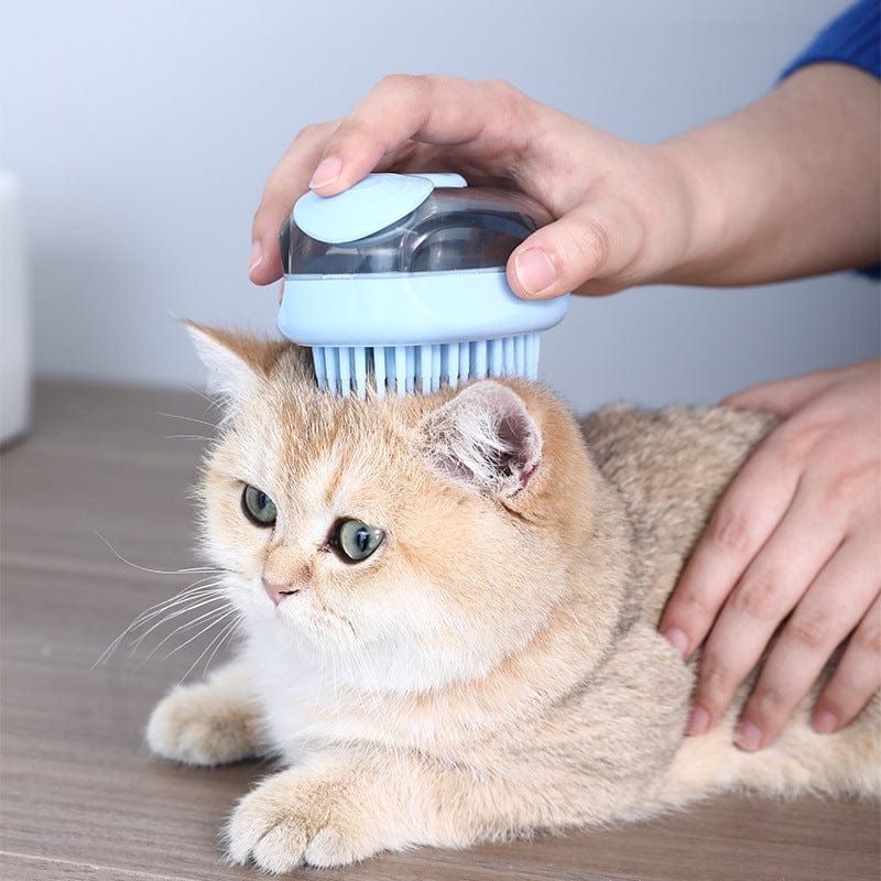 Badebürste für Haustiere SOAPY Badebürste mit Shampoo-Spender – Praktische Fellpflege