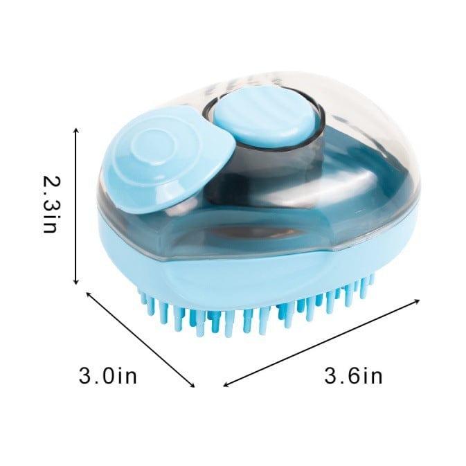 Badebürste für Haustiere SOAPY Badebürste mit Shampoo-Spender – Praktische Fellpflege Blue