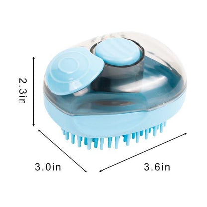 Badebürste für Haustiere SOAPY Badebürste mit Shampoo-Spender – Praktische Fellpflege Blue