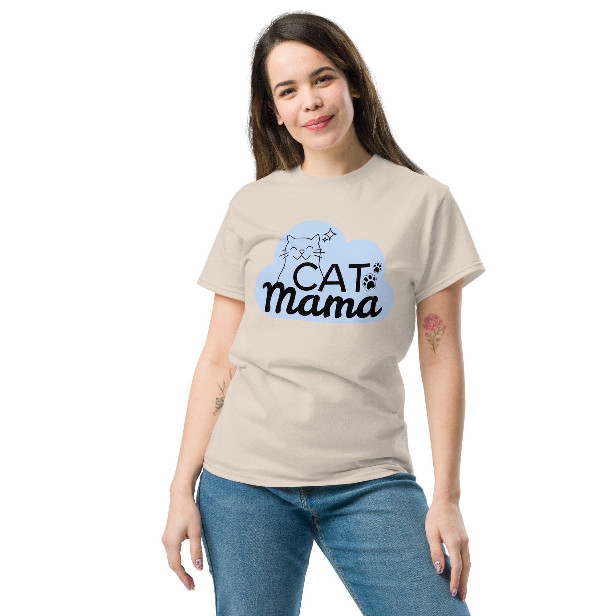 Bekleidung CAT MAMA T-Shirt - Baumwollshirt für Katzenfans Natural / S