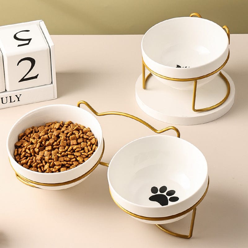 Futternapf CRUMBS Keramik-Futternapf für Katzen mit Ständer – Robust &amp; Elegant