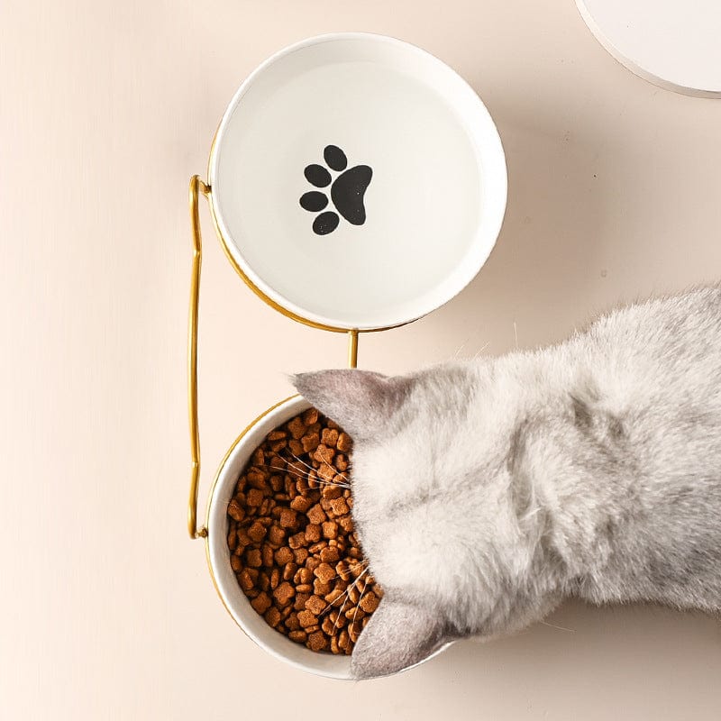 Futternapf CRUMBS Keramik-Futternapf für Katzen mit Ständer – Robust &amp; Elegant