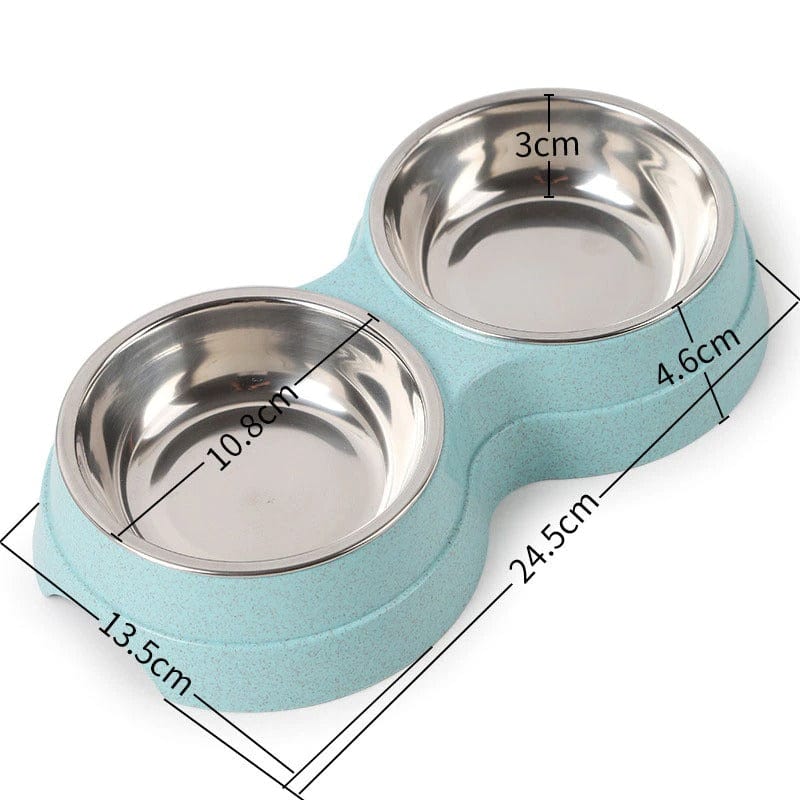 Futternapf RIZZO Doppelter Edelstahl Futternapf Blue