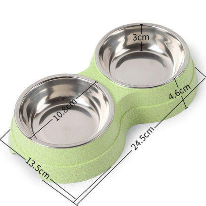 Futternapf RIZZO Doppelter Edelstahl Futternapf Green