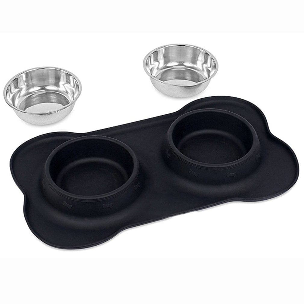Futternapf SCOOBY Silikon Napfunterlage mit Edelstahl Futternapf