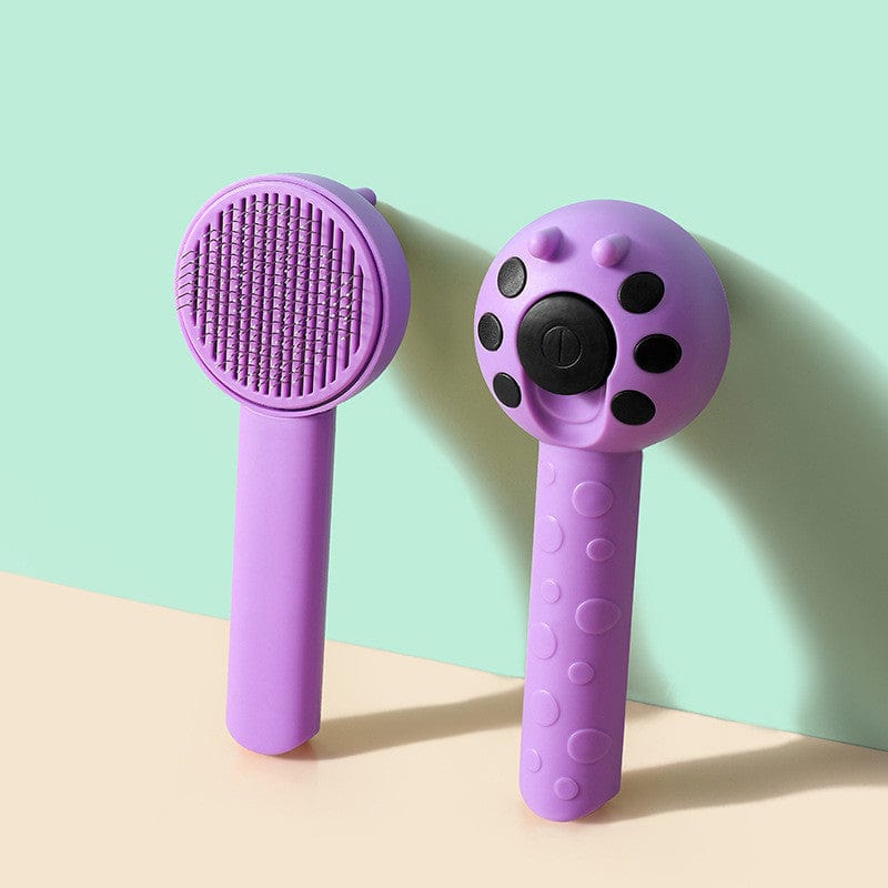 Haustier Fellbürste HIPAW Effektiver Pflegekamm für Haustiere Purple