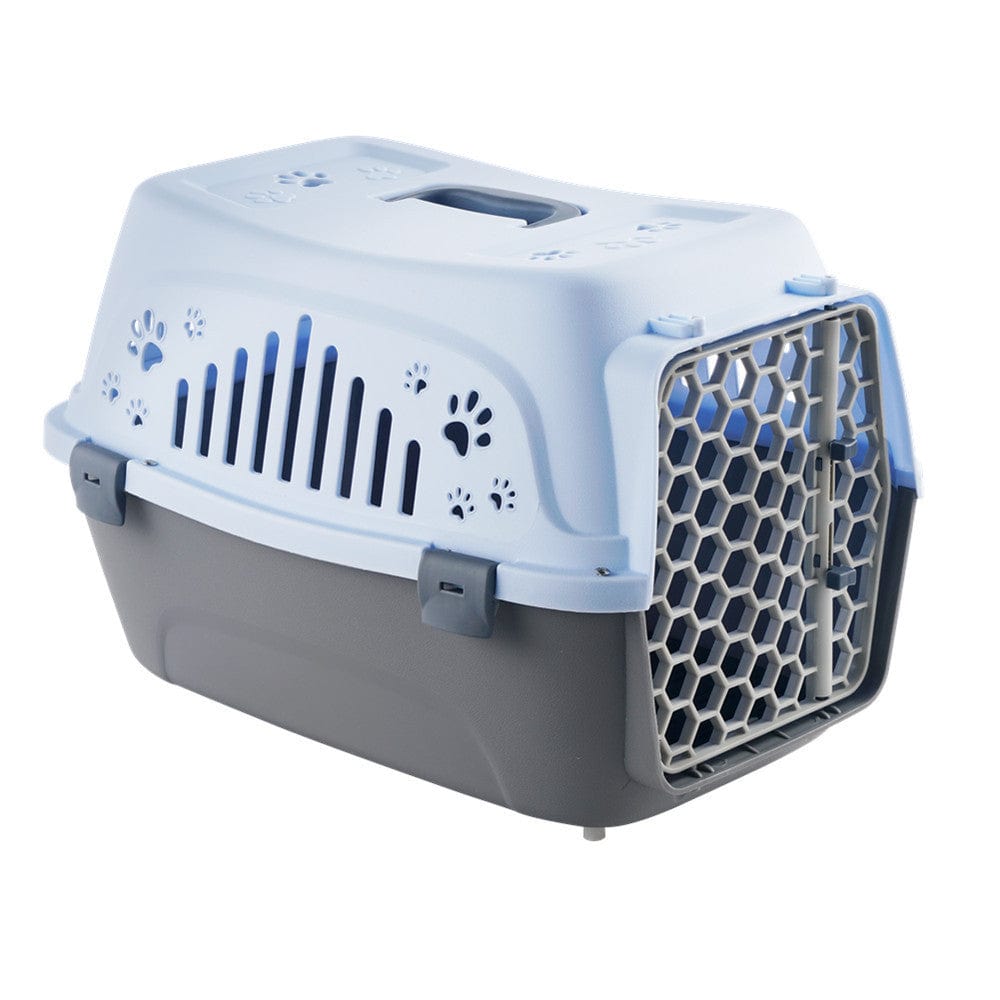 Haustier Transporttasche CARRIE Luftzirkulierende Transportbox für Haustiere – Ideal für Reisen und Tierarztbesuche Blue