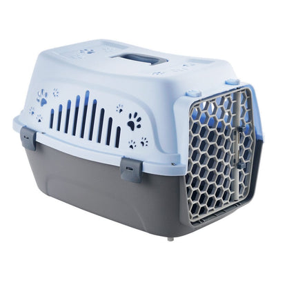 Haustier Transporttasche CARRIE Luftzirkulierende Transportbox für Haustiere – Ideal für Reisen und Tierarztbesuche Blue