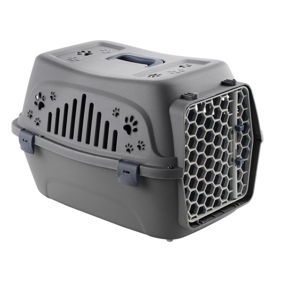 Haustier Transporttasche CARRIE Luftzirkulierende Transportbox für Haustiere – Ideal für Reisen und Tierarztbesuche Grey
