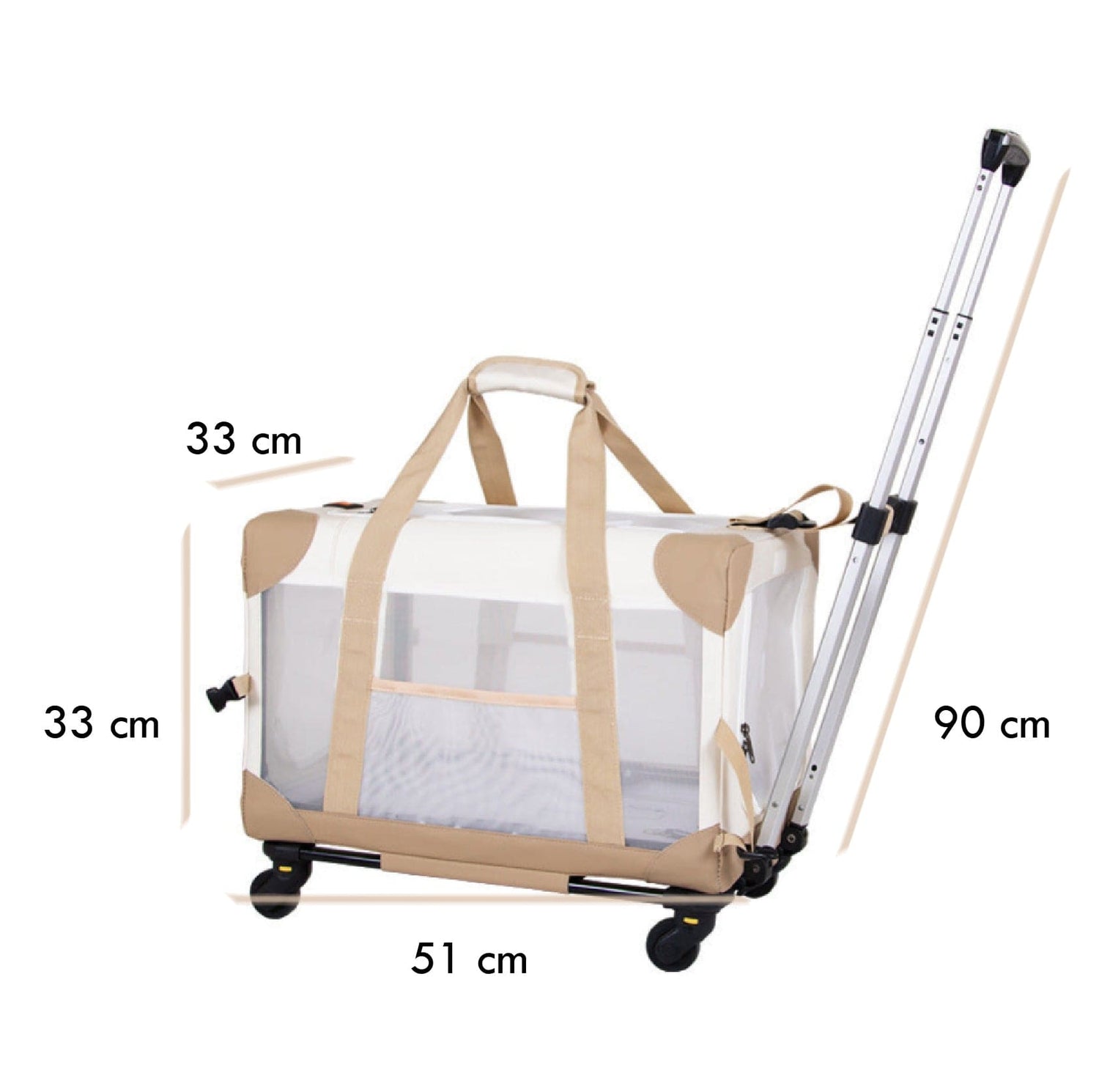 Haustier Transporttasche DOLLY Atmungsaktive Trolley-Tragetasche für Haustiere