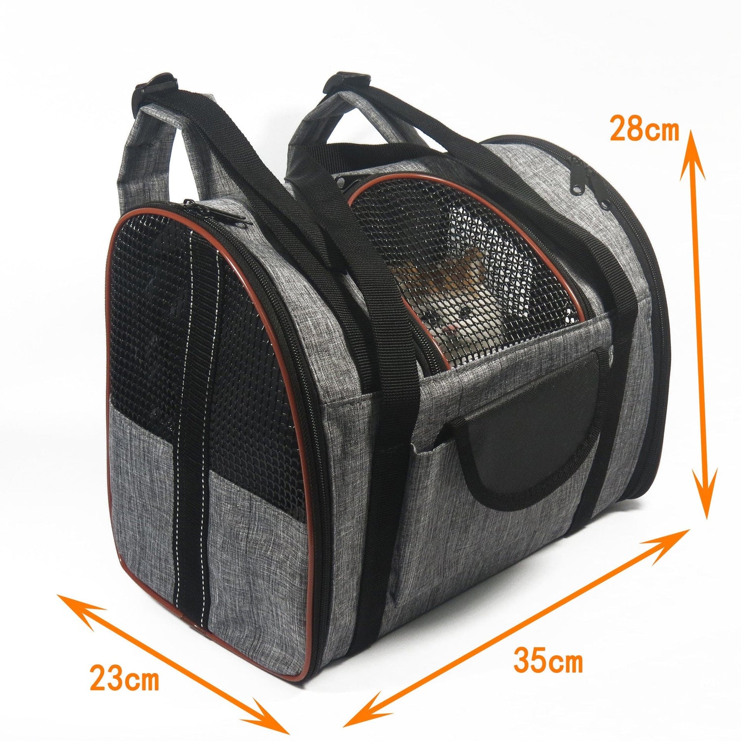 Haustier Transporttasche MINI Kompakte Tragetasche für Kleine Tiere (bis 3 kg)