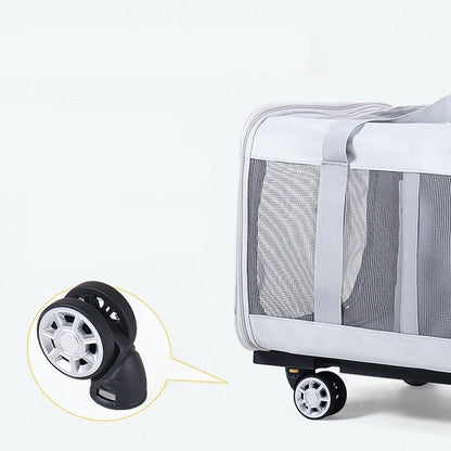 Haustier Transporttasche ROAD Großer Haustier-Trolley mit 360° Rädern