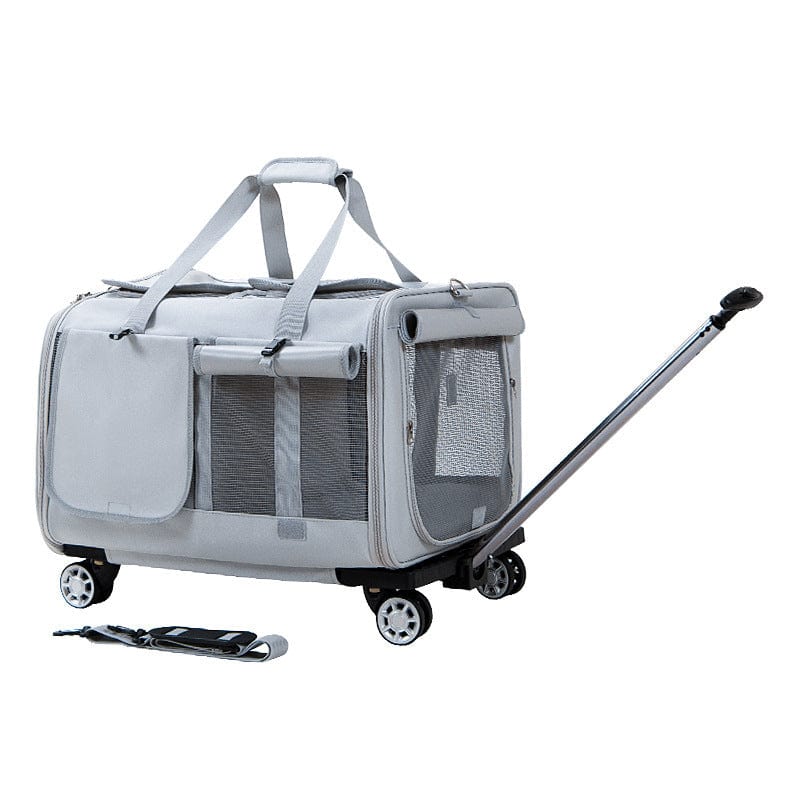 Haustier Transporttasche ROAD Großer Haustier-Trolley mit 360° Rädern Light B