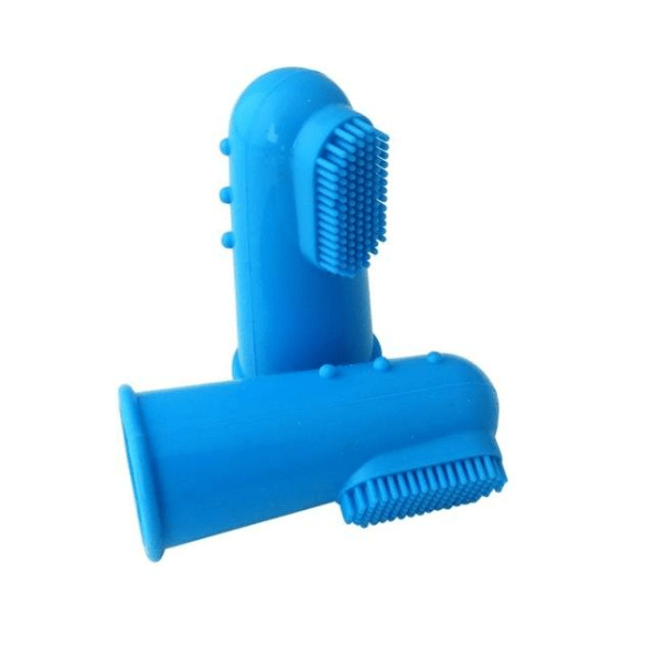 Haustier Zahnbürste SHARK Fingerzahnbürste für Haustiere Blue