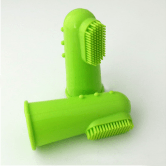 Haustier Zahnbürste SHARK Fingerzahnbürste für Haustiere Green