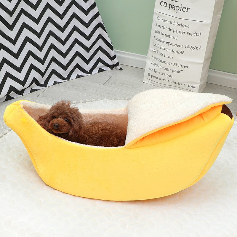 Haustierbett BANANA Kuschelweiches Haustierbett Yellow / S