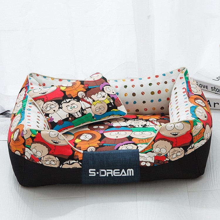Haustierbett COMICS Dream Kuschelbett Cartoon / Mit Kissen / S