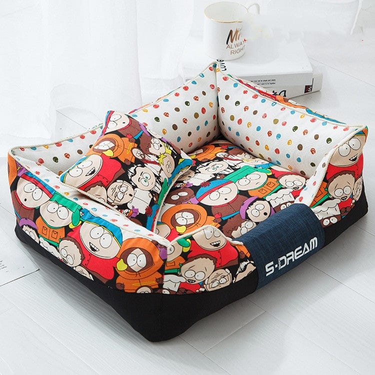 Haustierbett COMICS Dream Kuschelbett Cartoon / Ohne Kissen / S