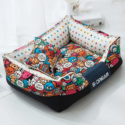 Haustierbett COMICS Dream Kuschelbett Monkey / Ohne Kissen / S