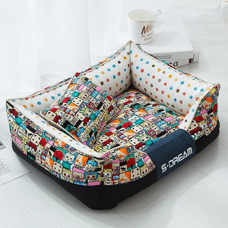 Haustierbett COMICS Dream Kuschelbett Robot / Ohne Kissen / S