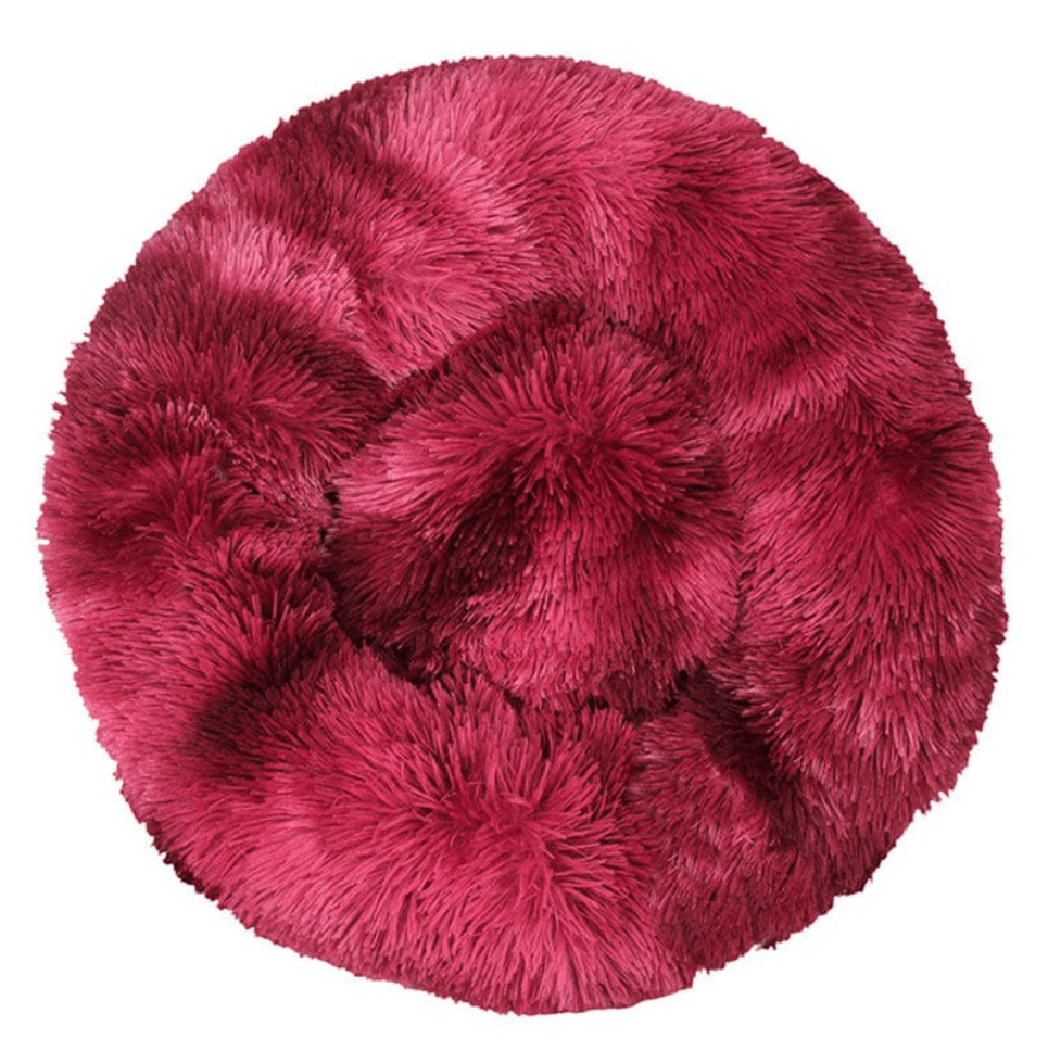 Haustierbett FLUFF MIX Flauschiges Hunde- Katzenbett Coral / XS - ⌀40 cm