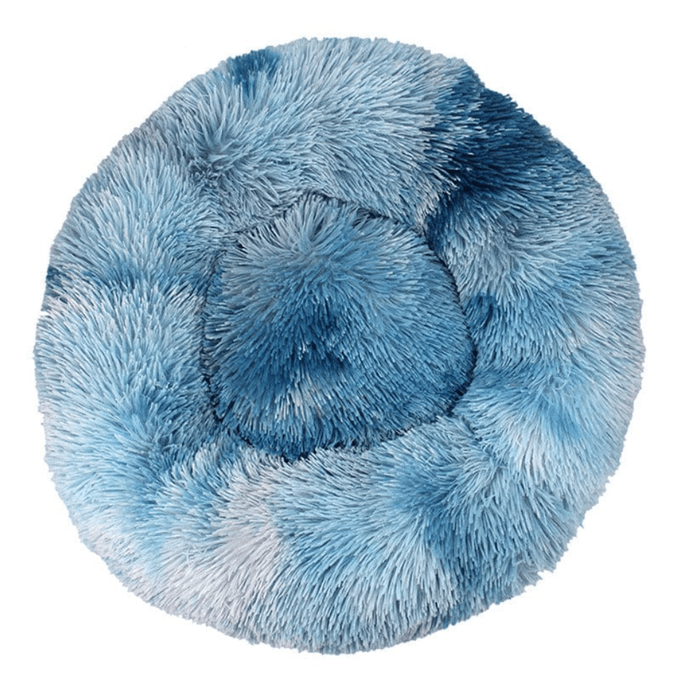 Haustierbett FLUFF MIX Flauschiges Hunde- Katzenbett Ocean / XS - ⌀40 cm