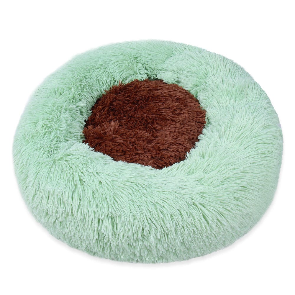 Haustierbett FLUFF MULTI Flauschiges Tierbett Green / XS- ⌀40 cm