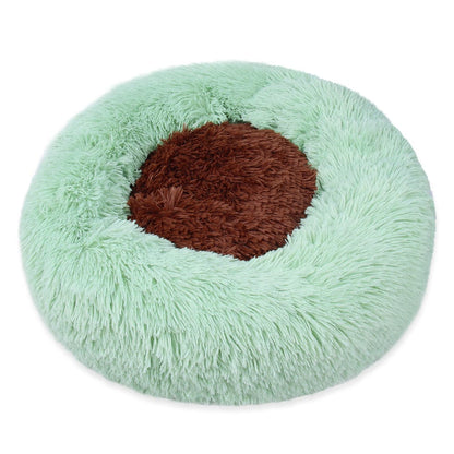 Haustierbett FLUFF MULTI Flauschiges Tierbett Green / XS- ⌀40 cm