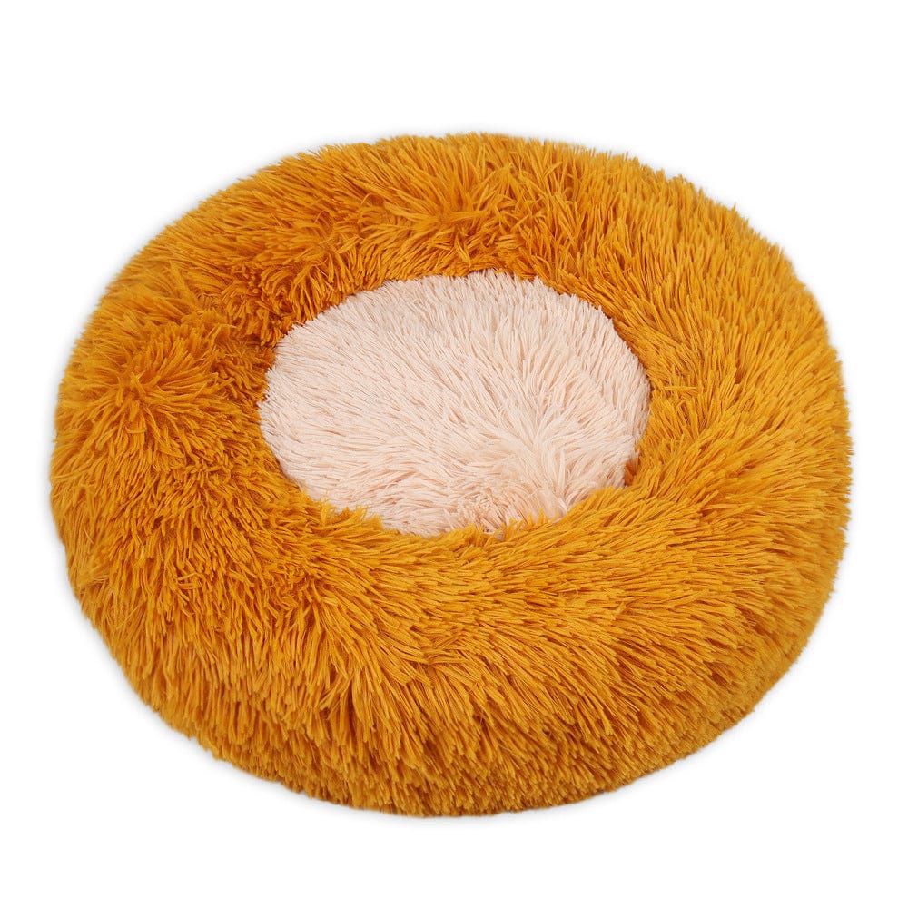 Haustierbett FLUFF MULTI Flauschiges Tierbett Orange / XS- ⌀40 cm