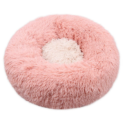 Haustierbett FLUFF MULTI Flauschiges Tierbett Pink / XS- ⌀40 cm