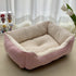 Haustierbett RUSTY Winter Tierbett aus Flanell Pink / XS